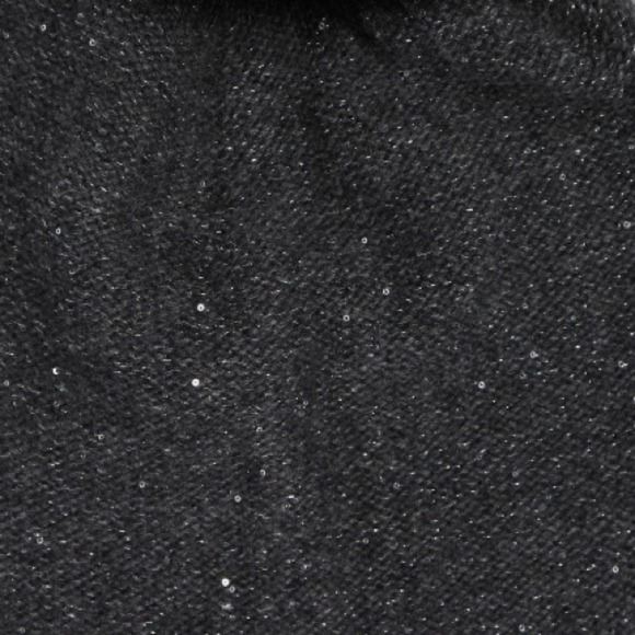 Sofia Cashmere Sequin 100% Cashmere Beanie with Faux Fur Pompom Gray/Black,‎ NWT main image 5